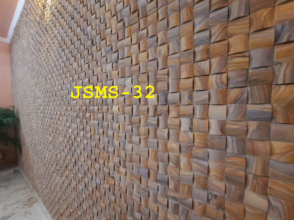 Rainbow Coloured 3D Stone Mosaic Tile for Interior and Exterior Wall